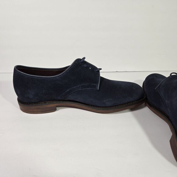 NEW Allen Edmonds Mens 9.5 D NOMAD Buck Suede Derby Plain Toe Navy Blue main image 4